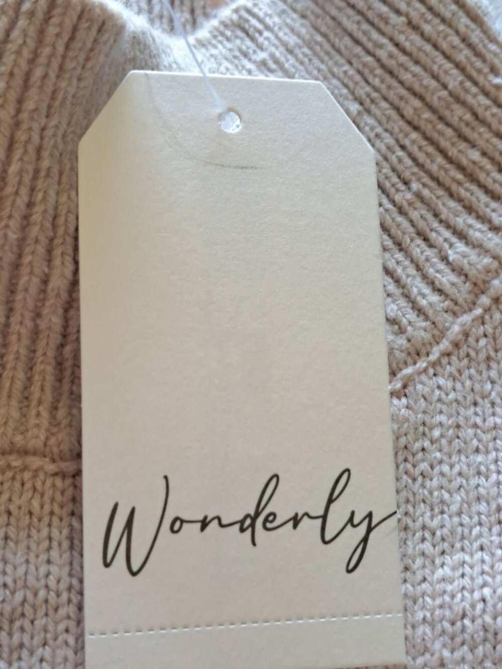New Wonderly XL Tan Floral Knit Sweater Cottage Coquette Tags Mock Neck Winter - Picture 5 of 14